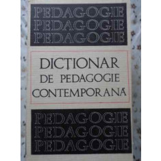 DICTIONAR DE PEDAGOGIE CONTEMPORANA-STEFAN BARSANESCU