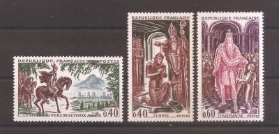 Franta 1966 - Istoria Frantei, 2 serii, 4 poze, MNH foto