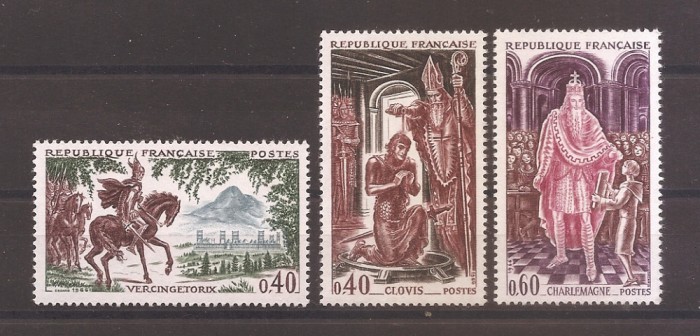 Franta 1966 - Istoria Frantei, 2 serii, 4 poze, MNH