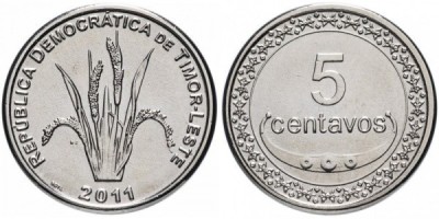 Timorul de Est 2011 - 5 centavos UNC foto