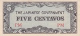 Bancnota Filipine 5 Centavos (1942) - P103a UNC ( ocupatia japoneza - vezi descriere )