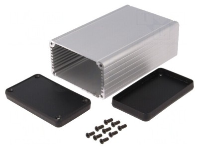 Carcasa Aluminiu Gri 78x120x43mm foto