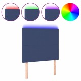 Cumpara ieftin Tablie de pat cu LED, albastru, 80x5x118/128 cm, textil