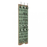 Cuier de perete cu 6 carlige, 120x40 cm, HAPPY LOVE GartenMobel Dekor, vidaXL