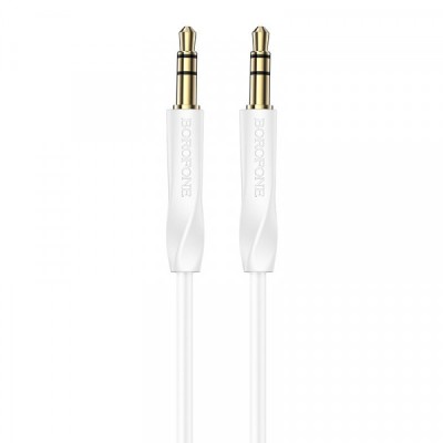 Cablu Audio 3.5mm - 3.5mm Borofone BL16, 1m, Alb foto