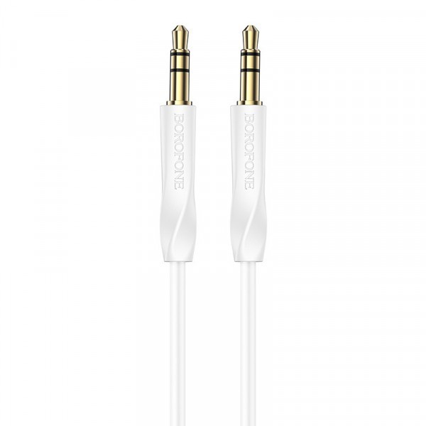 Cablu Audio 3.5mm - 3.5mm Borofone BL16, 1m, Alb