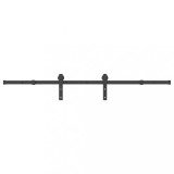 Cumpara ieftin Set feronerie pentru usa glisanta, negru, 183 cm, otel