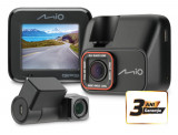 Kit camera auto DVR Mio MiVue C588T Dual, Full HD 1080p, Senzor G, Senzor 2M, Microfon, GPS