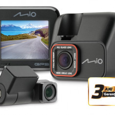 Kit camera auto DVR Mio MiVue C588T Dual, Full HD 1080p, Senzor G, Senzor 2M, Microfon, GPS