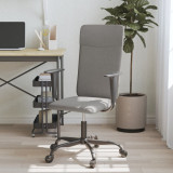 vidaXL Scaun de birou reglabil &icirc;n &icirc;nălțime, gri &icirc;nchis, textil