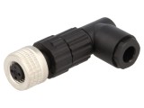 Conector M8 3-Pin unghi 90&deg; cablu IP67