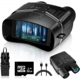 Binoclu digital night vision, inregistrare video 4k, zoom reglabil, 32GB, negru