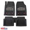 Covorașe Auto Universale TEAMCAR&reg; Safir, Set 4 Piese, Negru/Argintiu, Tip Tavă, Ad&acirc;ncime 3 cm, Compatibil Hatchback, Sedan, SUV