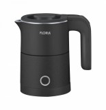 Cumpara ieftin Fierbator electric Floria ZLN1733, Capacitate 500ml, Putere 1000W, Pereti dublii, Inox, Negru