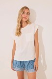 women&#039;secret tricou din bumbac culoarea alb, bumbac, 3592405