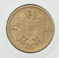 Moneda 20 lei 1930 Paris - Regele Carol foto
