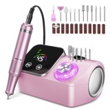 Cumpara ieftin Freza Electrica Unghii Urbuti, 45000 RPM, Ecran Touch LCD, 12 Accesorii, 36W, Roz