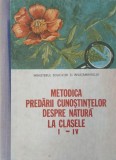 Metodica predarii cunostintelor despre natura la clasele I-IV - Virginia Todor, Reasilvia Barbuleanu