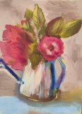 Tablou lucrat manual in acrilic panza pe sasiu 30x40 cm
