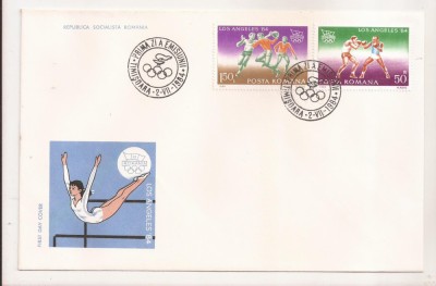 P6 Plic FDC - Prima zi a emisiunii - Olimpiada Los Angeles 1984, format mare foto