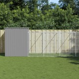 VidaXL Cușcă c&acirc;ine &amp; țarc gri deschis 214x1069x181 cm oțel galvanizat