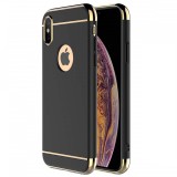 Husa iPhone X 3 in 1 Neagra, Protectie Completa, Anti-soc, Anti-zgarieturi, Design Slim