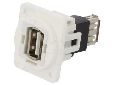 Conector adaptor USB A dublu soclu USB 2.0 foto