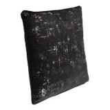 Pernă decorativă neagră din catifea cu model folie aurie, 45x45 cm, CMCLASS