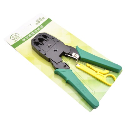 Cleste de sertizare pentru cablu Ethernet RJ45, Otel, Verde foto