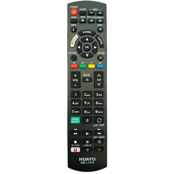 Telecomanda pentru LED Panasonic RM-L1378 cu NETFLIX si APPS pentru N2QAYB001109