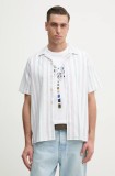 PS Paul Smith cămașă din bumbac bărbați, culoarea alb, regular, M2R.695U.P22264