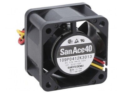 Ventilator axial 12V DC 40x40x28mm 35,4 m3/h 50 dBA cu bilă foto