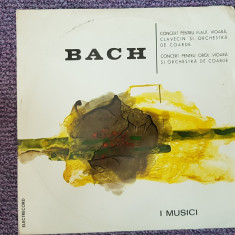 Bach, concert pentru flaut, vioara, clavecin si orchestra de coarde, disc vinil
