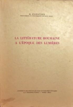 LA LITTERATURE ROUMAINE A L \\\&#039; EPOQUE DES LUMIERES