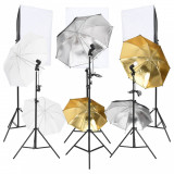 Kit de studio foto cu set de lumini si softbox-uri, 6 piese GartenMobel Dekor, vidaXL