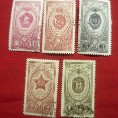 Serie 1952 URSS Ordine si Medalii ,5val.stampilate