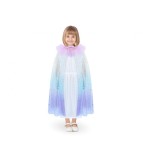 Pelerina fete, cu stelute, multicolora, lungime 71 cm, 6-8 ani