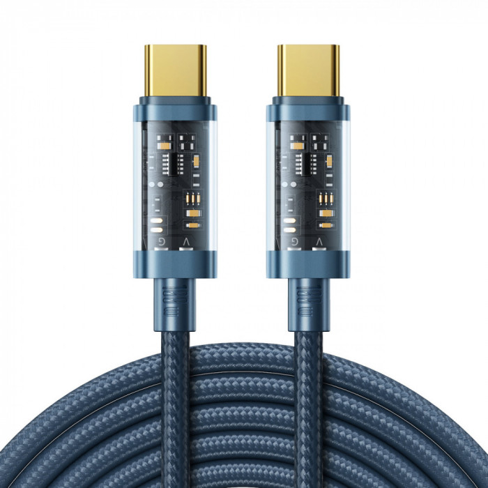 Cablu Joyroom USB Type-C - USB Type-C 100W 2m Albastru (S-CC100A20) S-CC100A20-BLUE