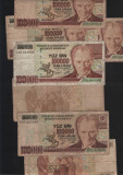 Turcia 100000 100 000 lire 1970(1997) VG-F pret pe bucata