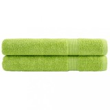 VidaXL Prosoape premium SOLUND 2 buc. verde măr 100x200 cm 600 gsm