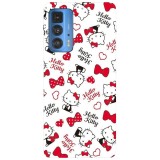 Husa compatibila cu Motorola Moto G71 5G model Hello Kitty, Silicon, TPU, Viceversa, Transparent, Carcasa
