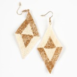 Cercei romb bicolori