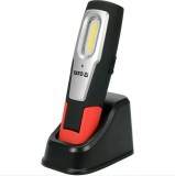 YATO Lampa de atelier magnetica 6W, 600+250 lm cu acumulator Li-Ion 3.7V, 2600mAh