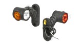 Lampa gabarit cu brat Universala, partea Dreapta, Cu Led, Lungime=125mm; H=100mm; 12/24v; Rosie/Galbena/Alba,