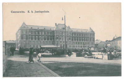 390 - CERNAUTI, Bucovina, Market - old postcard - unused foto