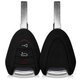 Cumpara ieftin Husa Cheie Auto pentru Porsche - 3 Butoane, Silicon, Negru, 42983.01, Kwmobile