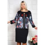 Bluza din catifea Dona Negru - 50Marimea