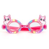Ochelari de &icirc;not pentru copii, silicon, fucsia, model pisică, anti-fog, protecție UV, 3-6 ani, CMCLASS
