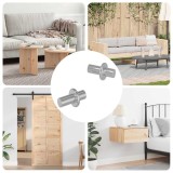 vidaXL Ușă de raft Simplu 2 pcs Argintiu 8,6 x 8,6 x 14,6 mm Oțel 864612