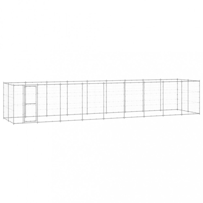Padoc pentru c&acirc;ini de exterior, 21,78 m&sup2;, oțel galvanizat